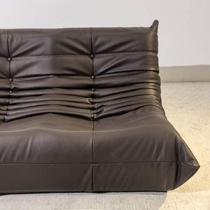 Niedriges 3-Sitzer-Sofa aus Leder | DREAMOA