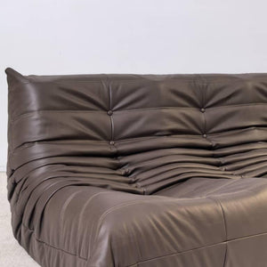 Niedriges 3-Sitzer-Sofa aus Leder | DREAMOA