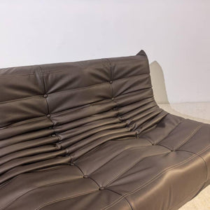 Niedriges 3-Sitzer-Sofa aus Leder | DREAMOA