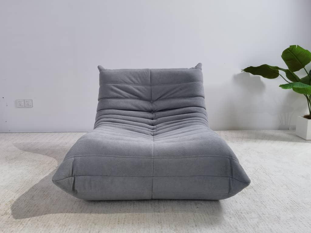 Low Lounge Single-Seat Chair in Suede | DREAMOA