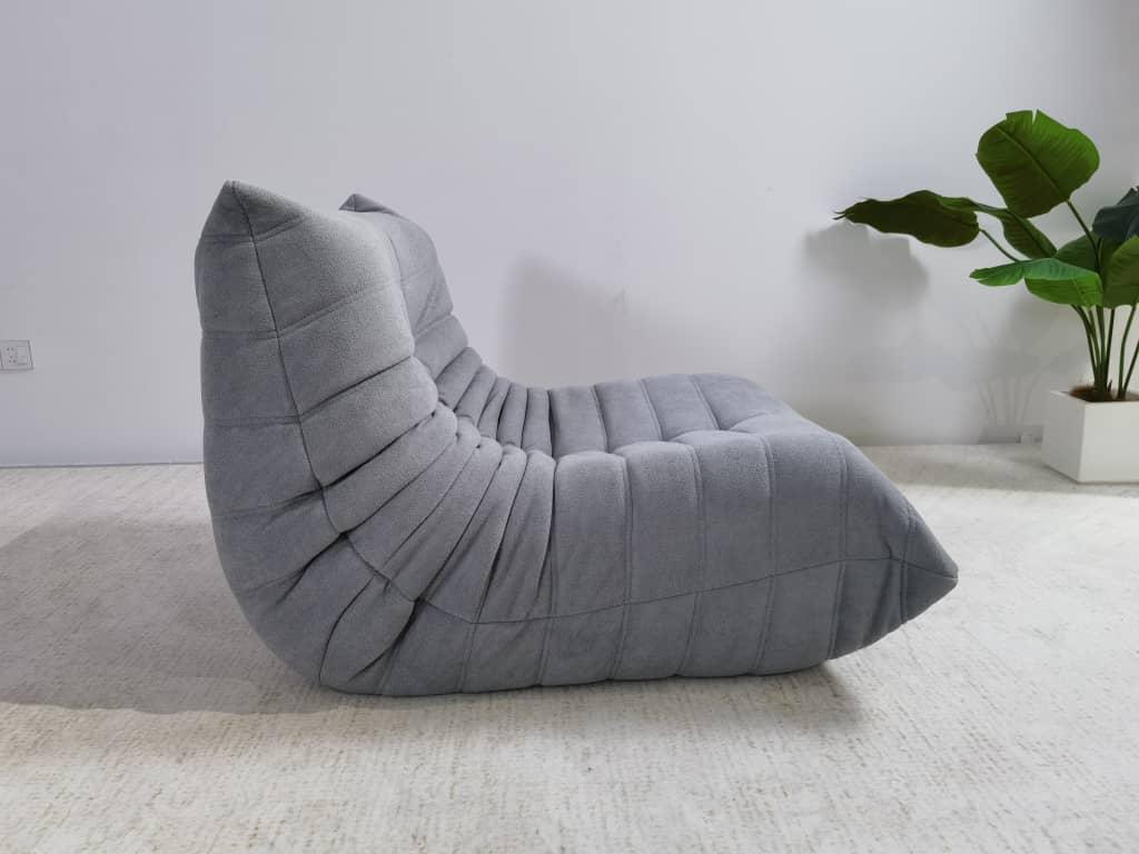 Low Lounge Single-Seat Chair in Suede | DREAMOA