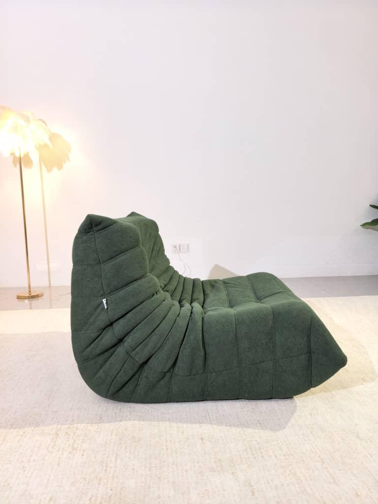 Low Lounge Single-Seat Chair in Suede | DREAMOA