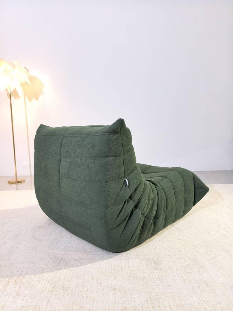 Low Lounge Single-Seat Chair in Suede | DREAMOA