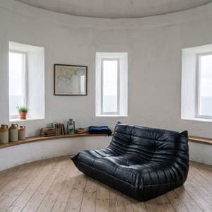 Low Lounge 2-Sitzer Sofa Leder | DREAMOA