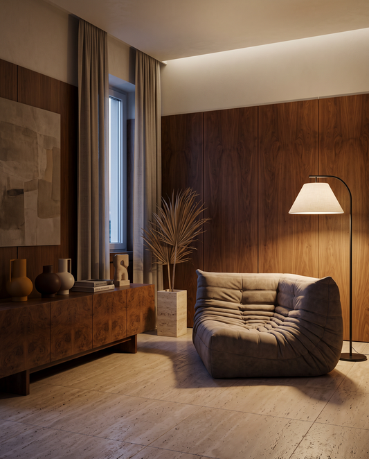 Modular Corner Module in Suede – Low Lounge Collection | DREAMOA