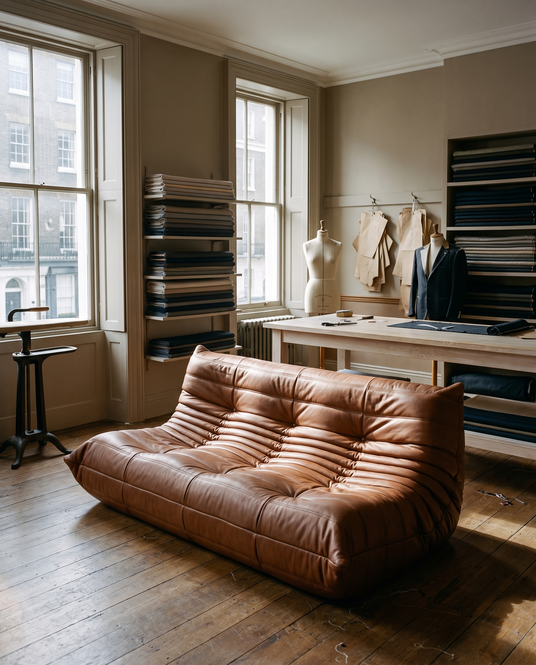 Niedriges 3-Sitzer-Sofa aus Leder | DREAMOA