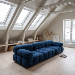 Linear Modular Sofa — 4-Block Corduroy — DREAMOA