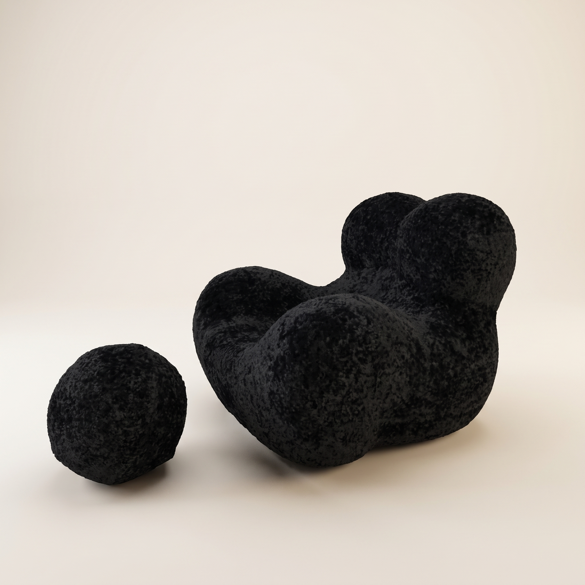 Mama Bouclé Sessel – Skulpturaler Bouclé Akzentstuhl | DREAMOA