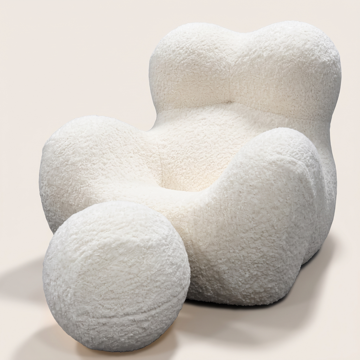 Mama Bouclé Sessel – Skulpturaler Bouclé Akzentstuhl | DREAMOA