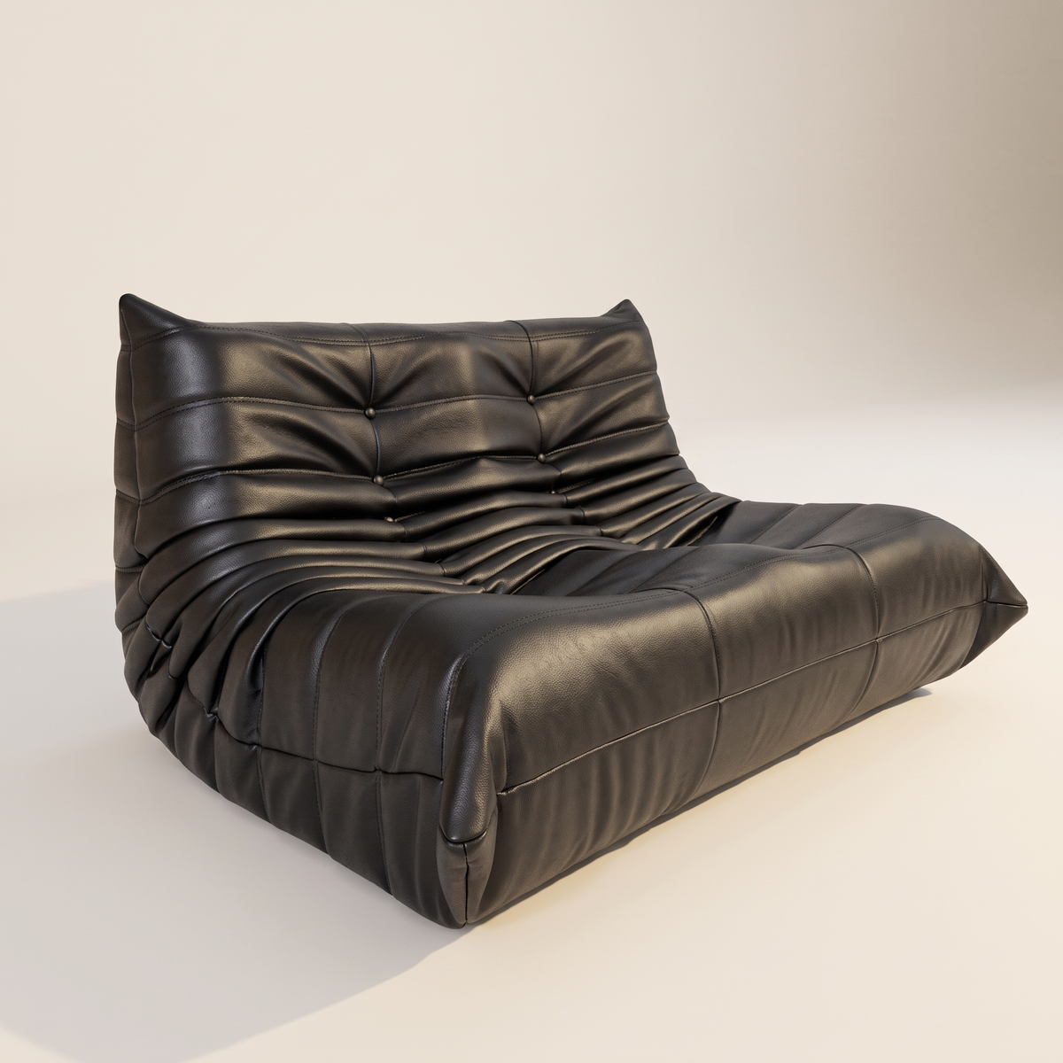 Low Lounge 2-Sitzer Sofa Leder | DREAMOA