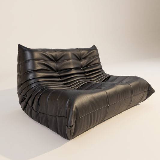 Low Lounge 2-Sitzer Sofa Leder | DREAMOA