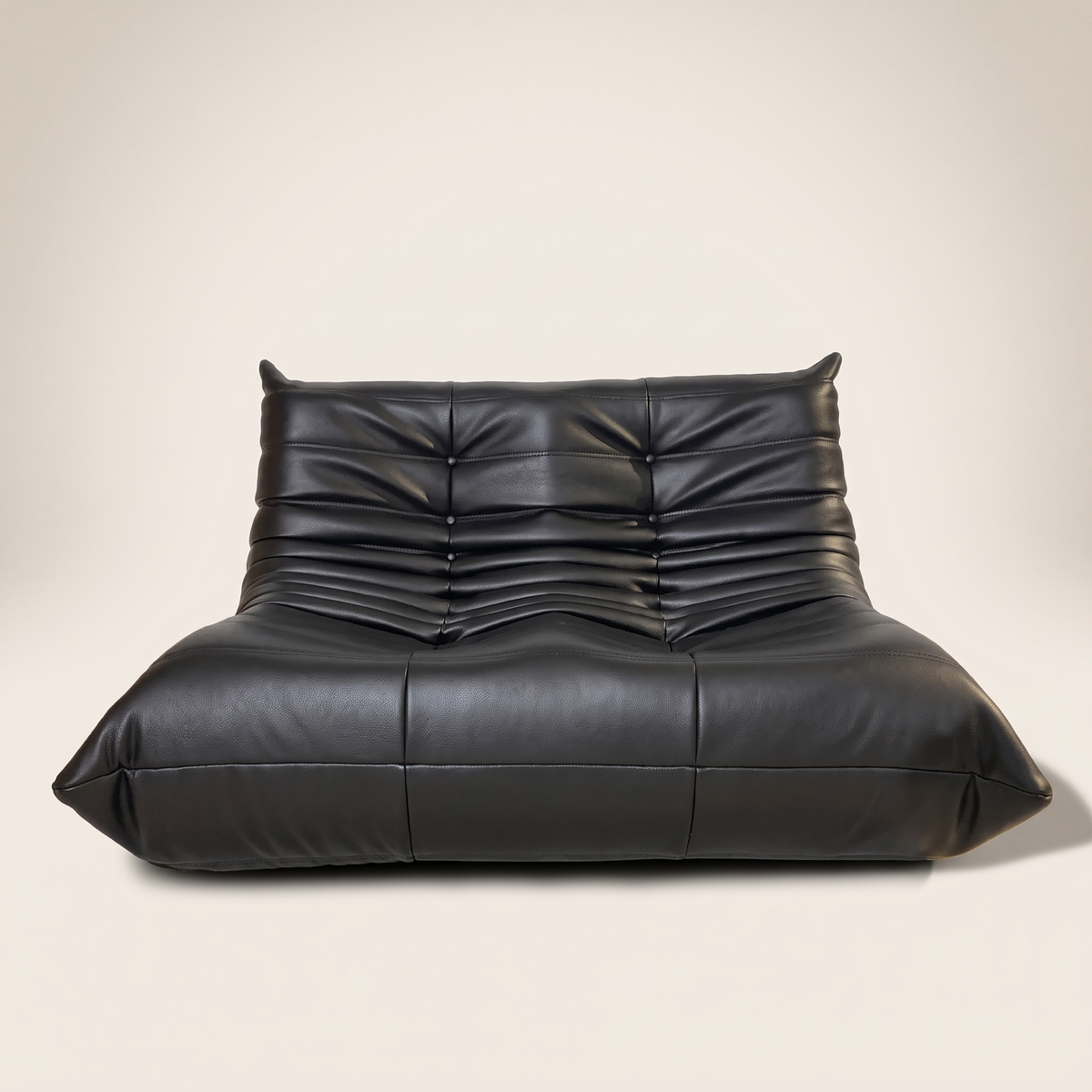 Low Lounge 2-Sitzer Sofa Leder | DREAMOA