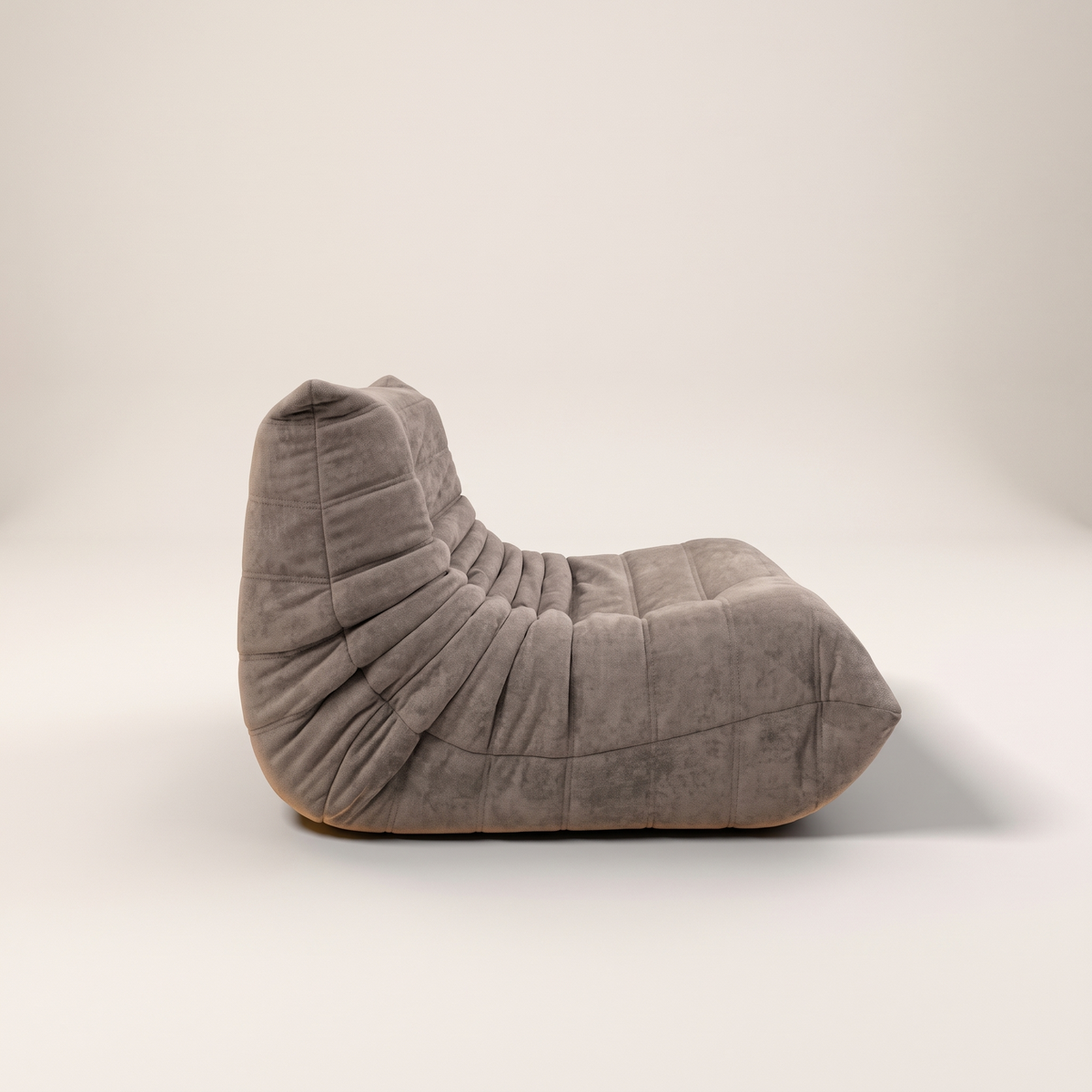 Niedriger Lounge-Sessel aus Wildleder | DREAMOA