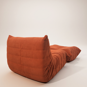 Niedriger Lounge-Modulsessel & Ottoman aus Cord | DREAMOA