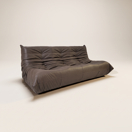 Niedriges 3-Sitzer-Sofa aus Leder | DREAMOA