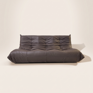 Niedriges 3-Sitzer-Sofa aus Leder | DREAMOA