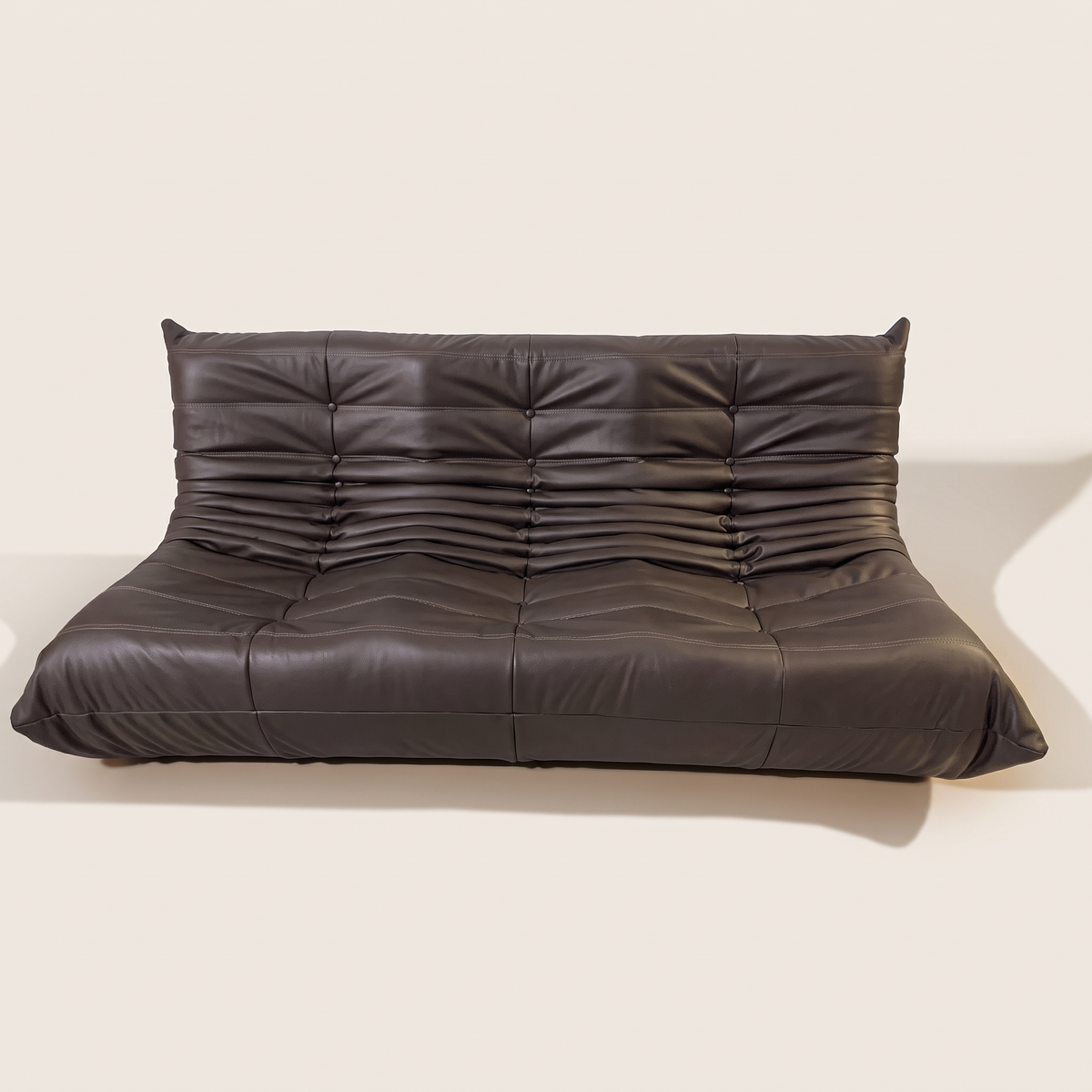 Niedriges 3-Sitzer-Sofa aus Leder | DREAMOA
