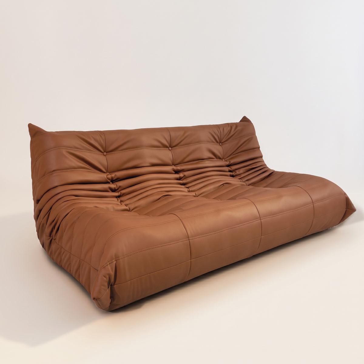 Niedriges 3-Sitzer-Sofa aus Leder | DREAMOA