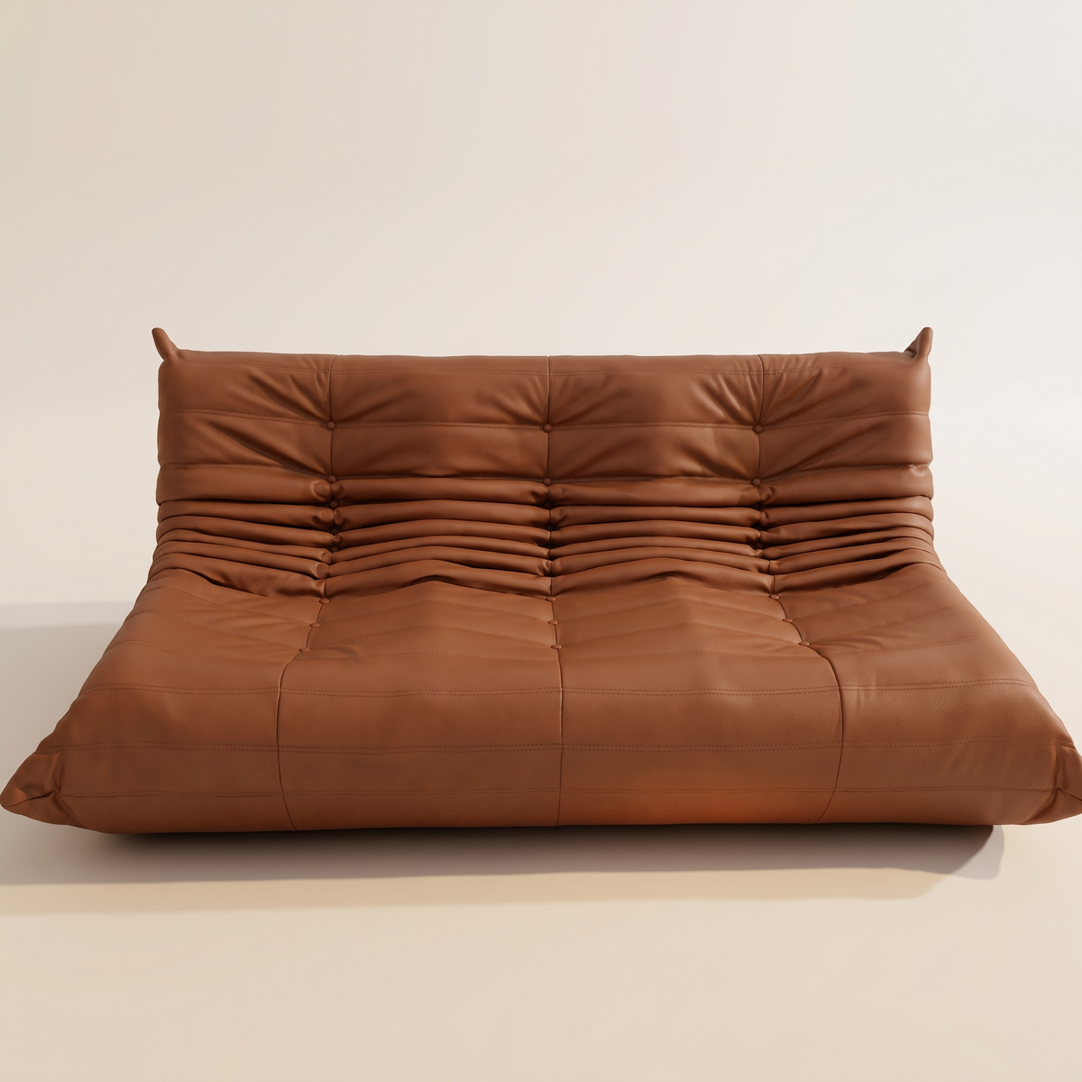 Niedriges 3-Sitzer-Sofa aus Leder | DREAMOA