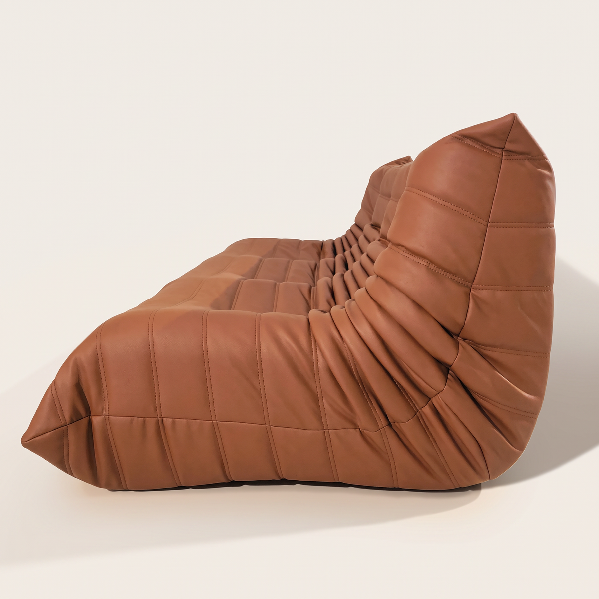Niedriges 3-Sitzer-Sofa aus Leder | DREAMOA