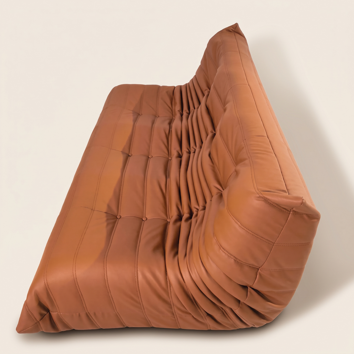 Niedriges 3-Sitzer-Sofa aus Leder | DREAMOA
